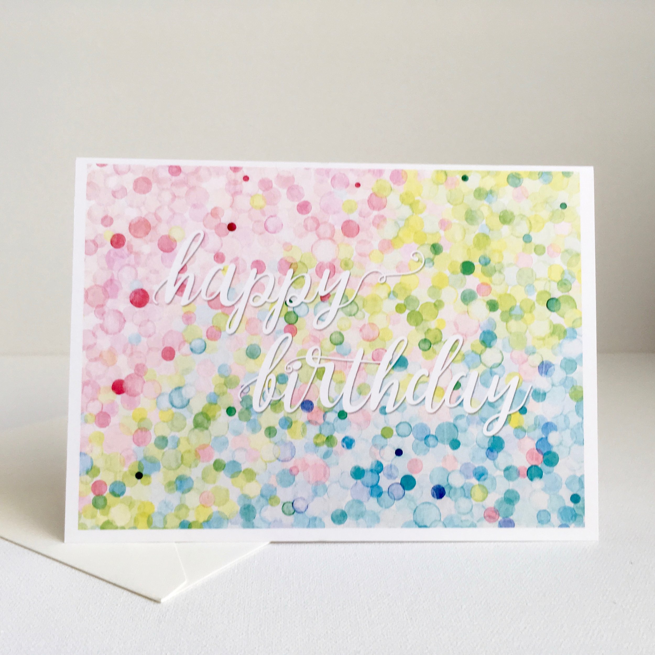 "happy birthday" spring II greeting card - front