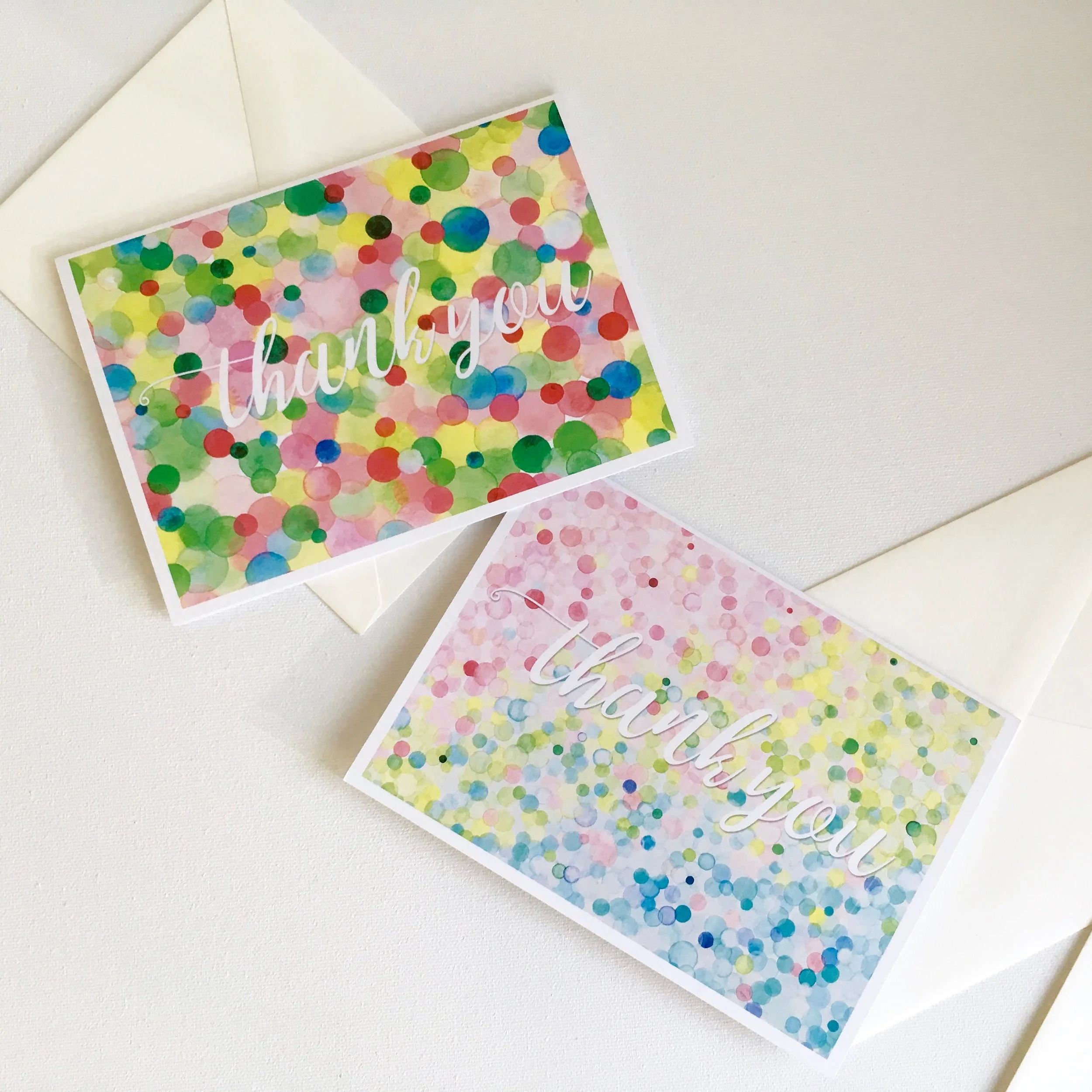 more bubbles "thank you" greeting cards