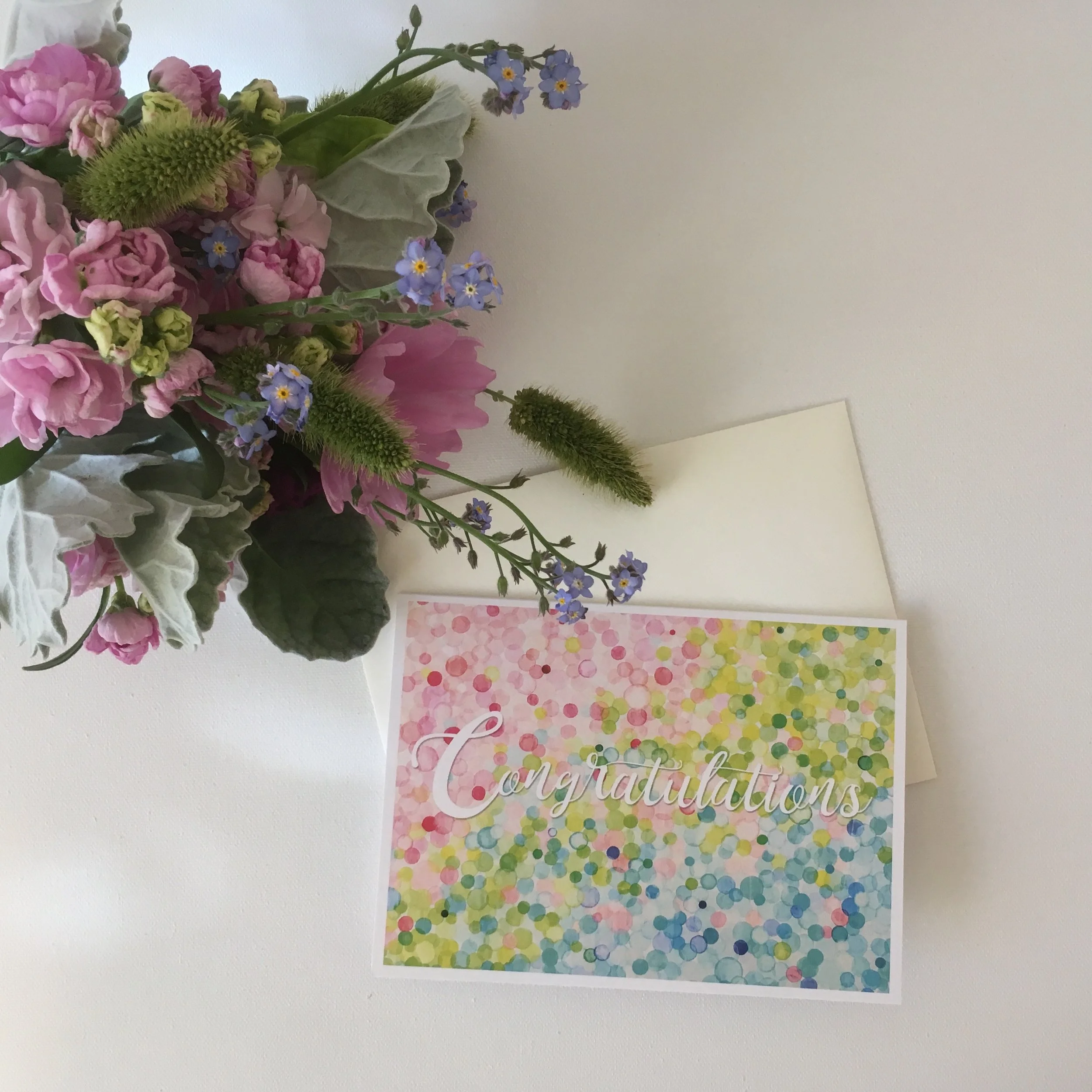 "congratulations" spring greeting card
