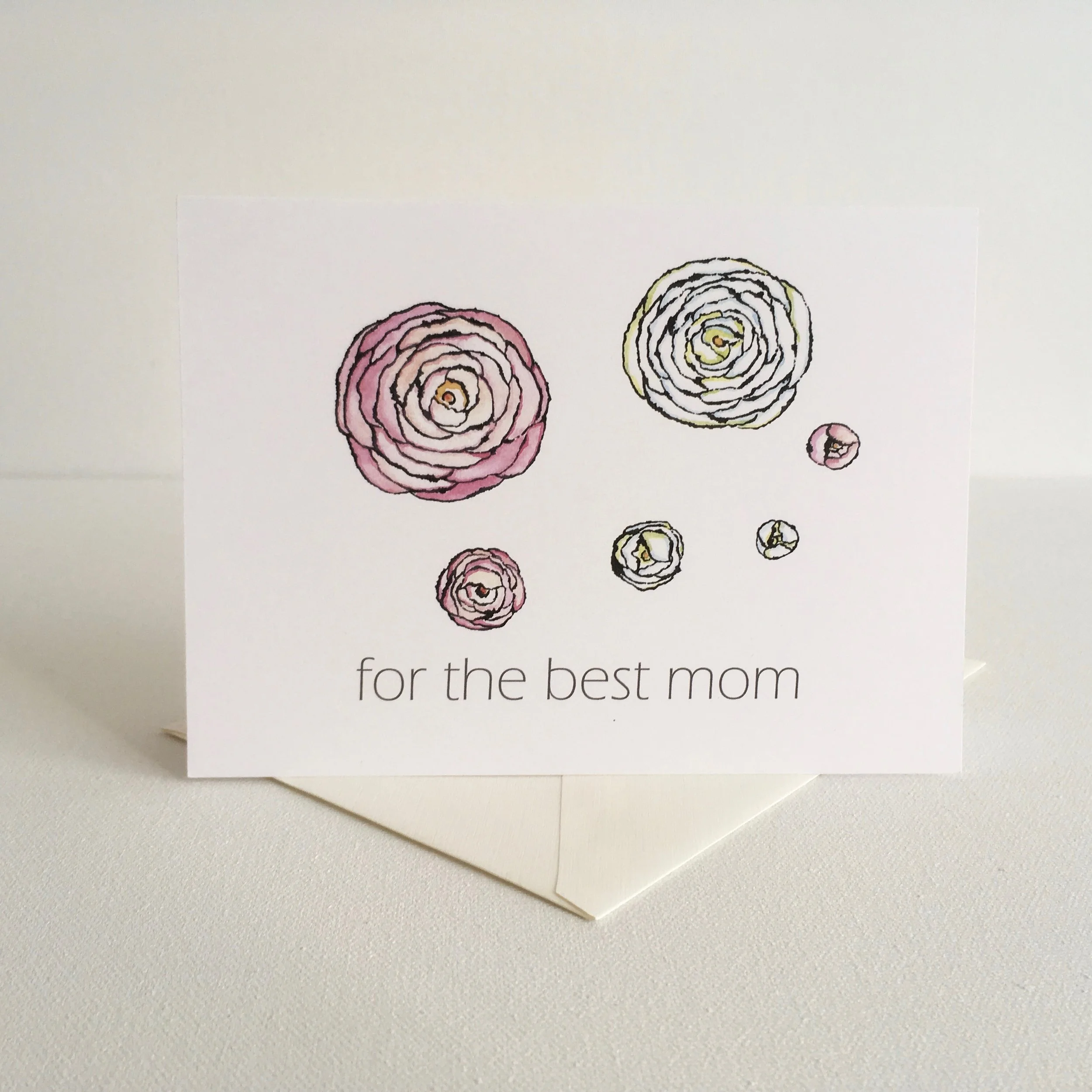 "for the best mom" greeting card - front
