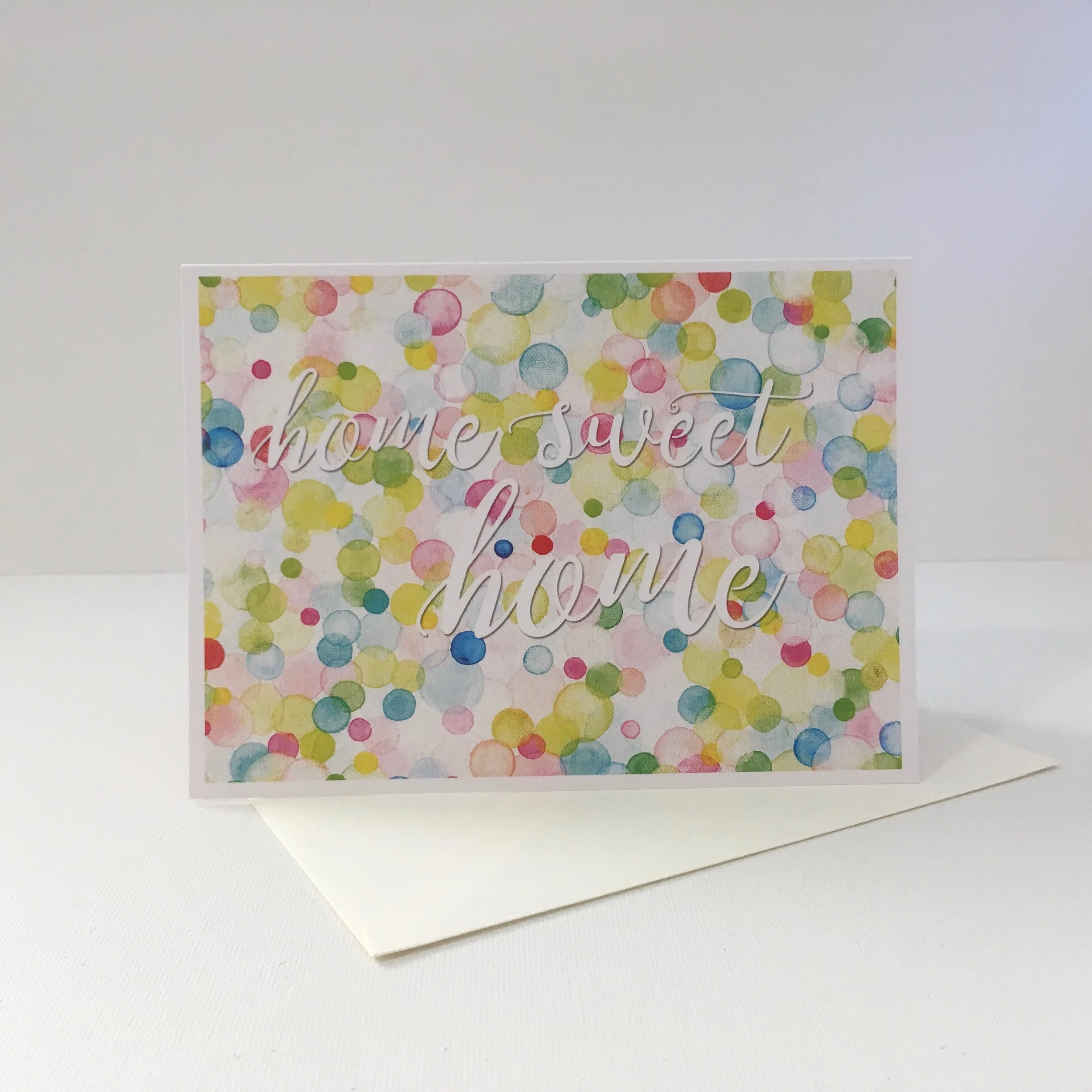 "home sweet home" greeting card - front