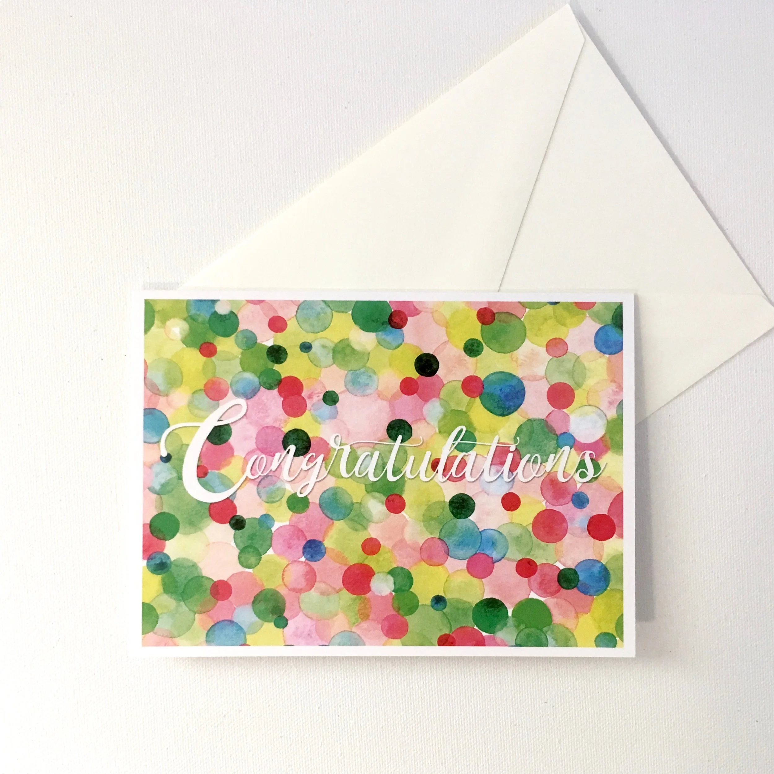 "congratulations" spring greeting card - front