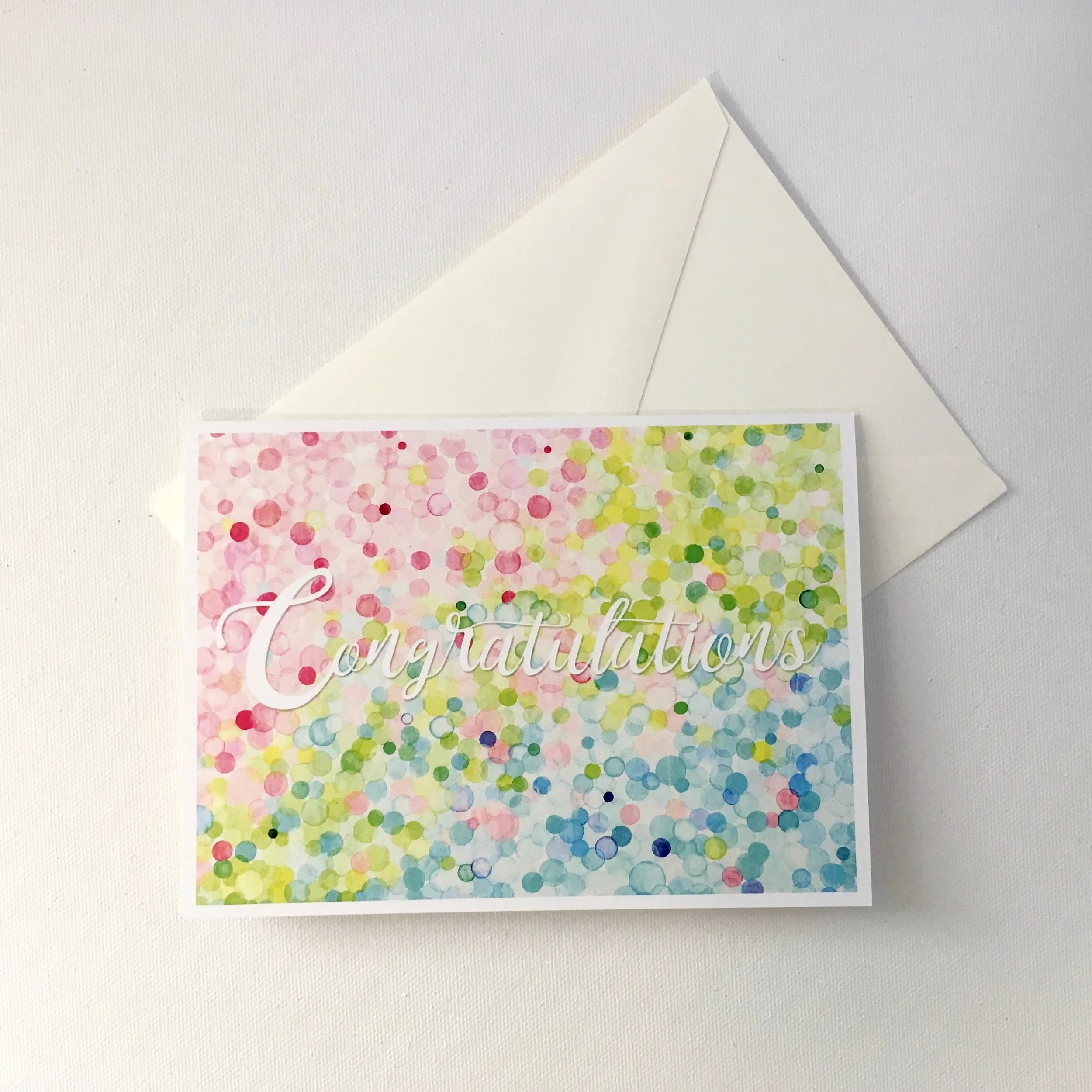 "congratulations" spring II greeting card - front