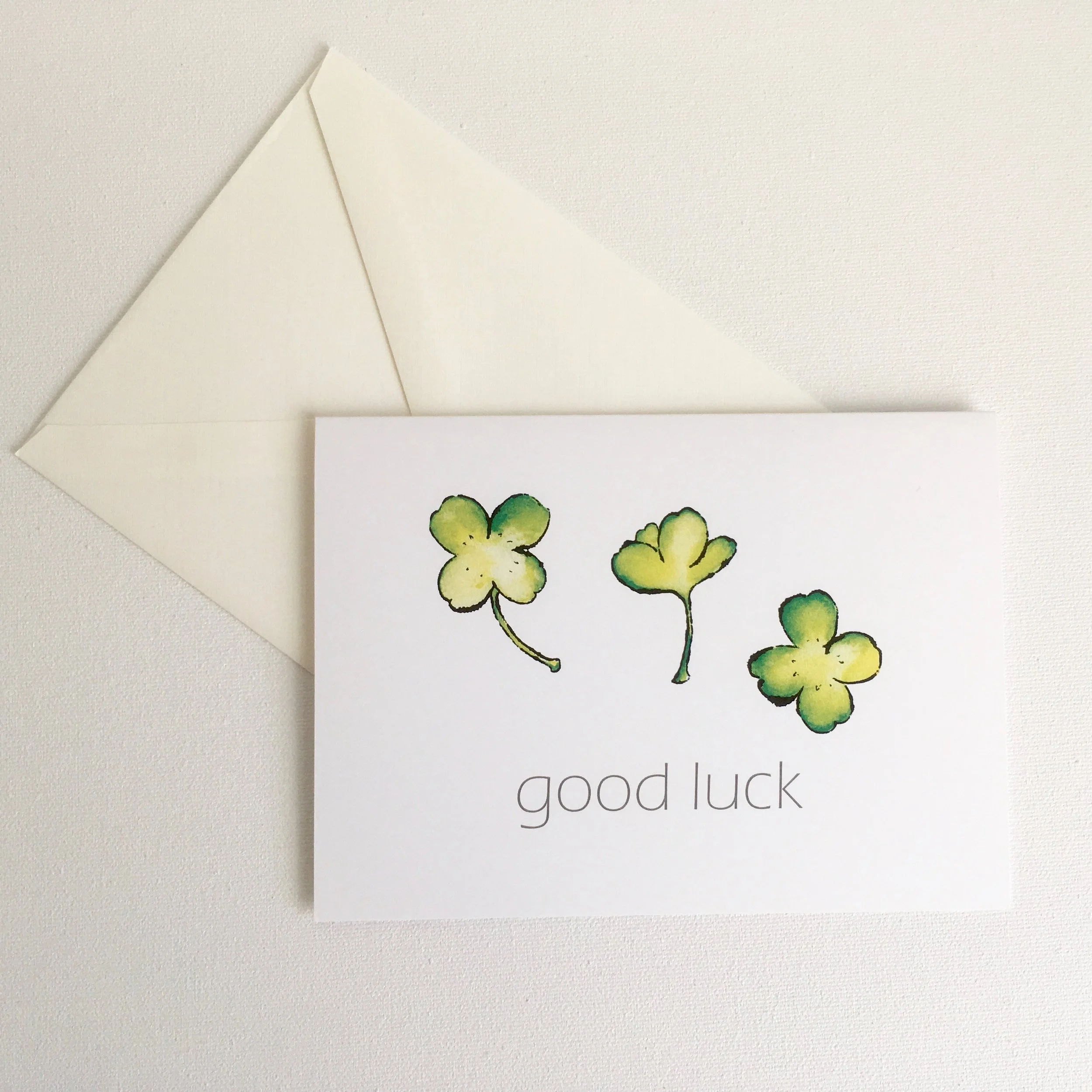 "good luck" greeting card