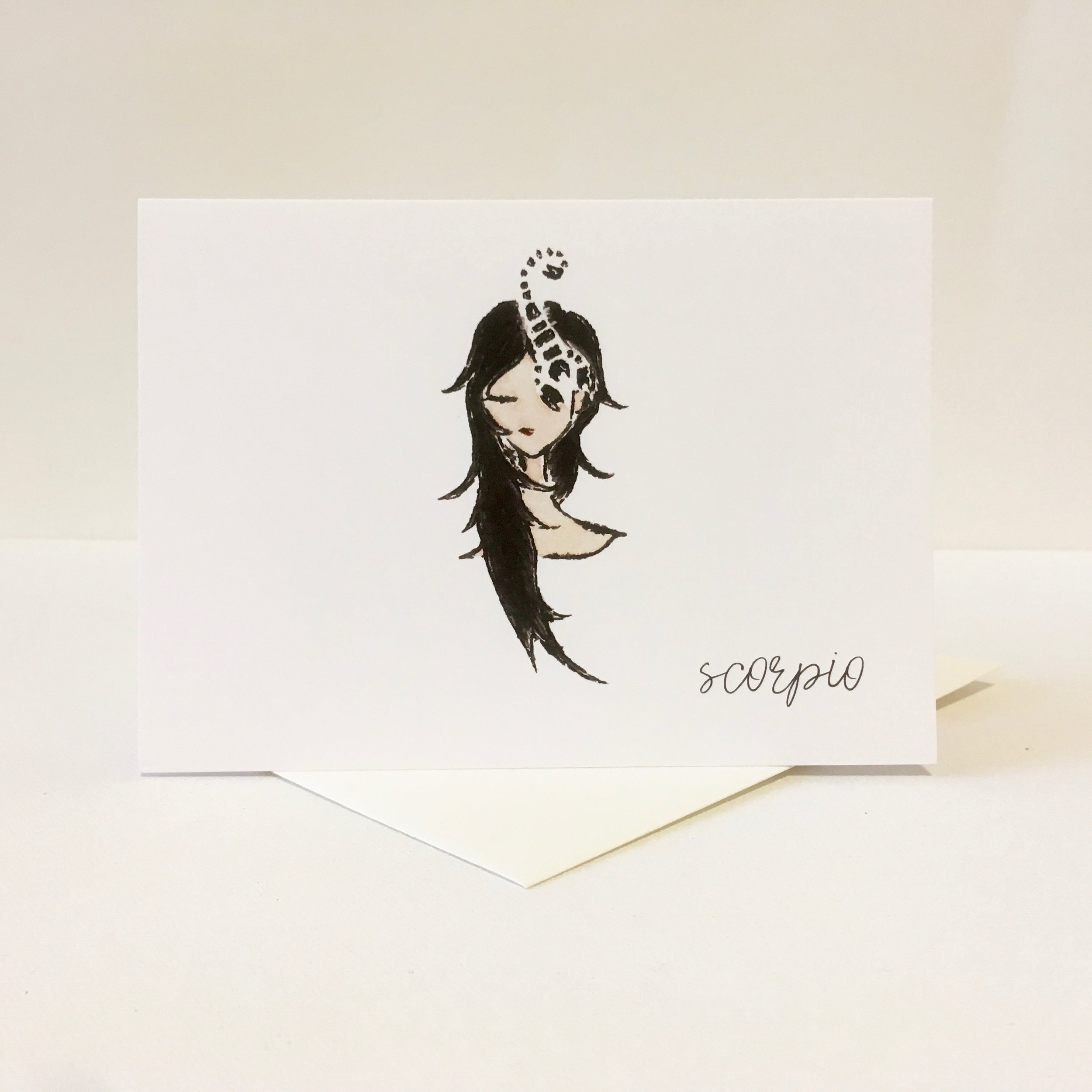"scorpio" the stars greeting card - front