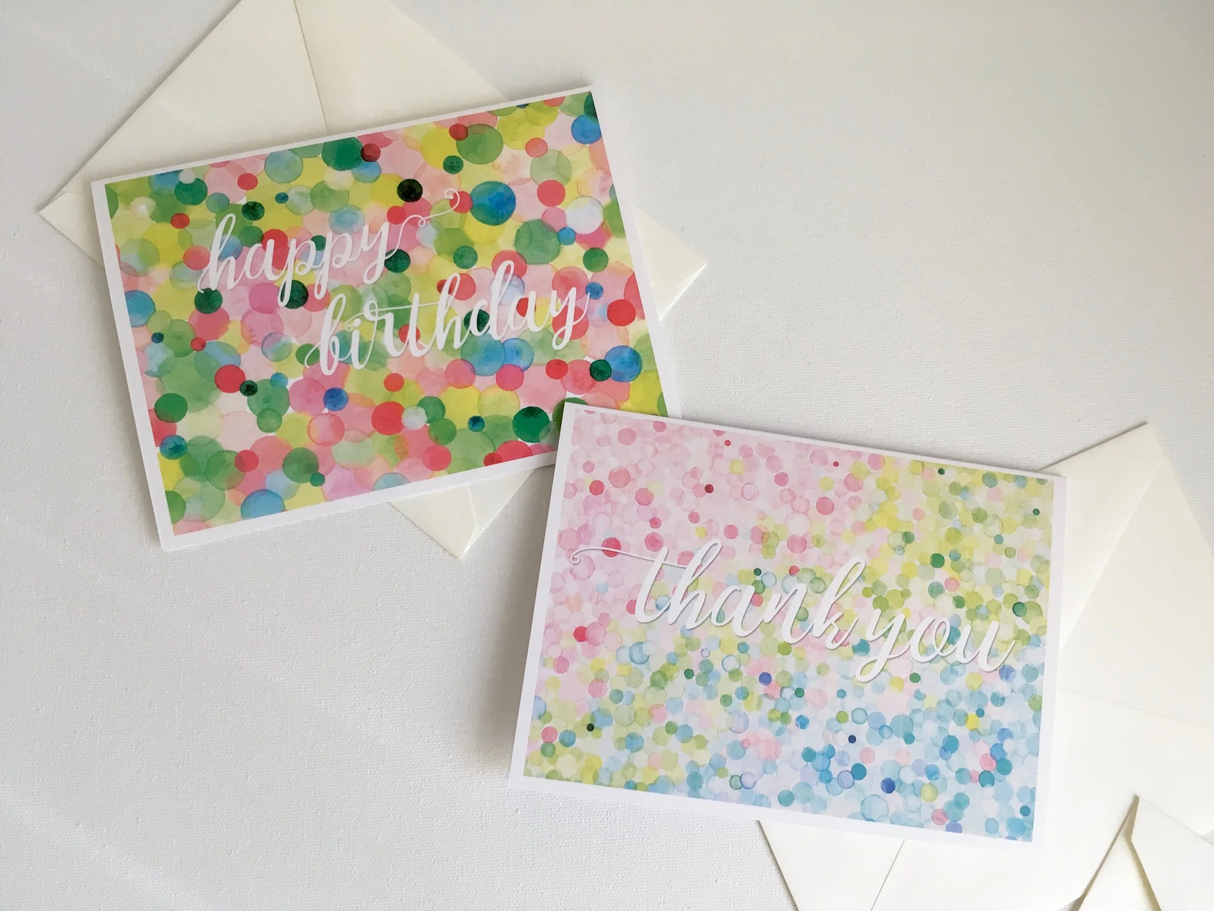 "bubbles" series greeting cards