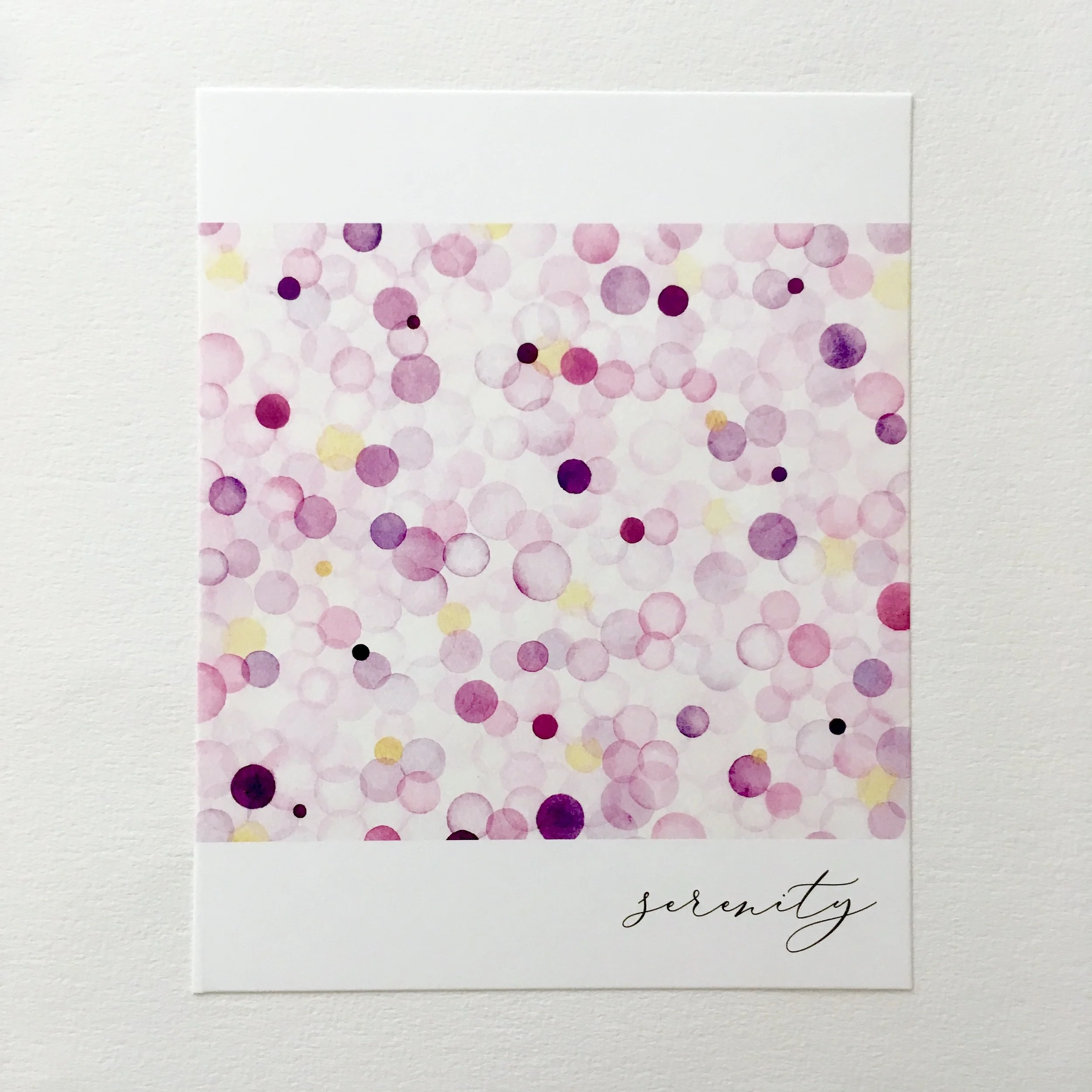 "serenity" bubbles decorative print