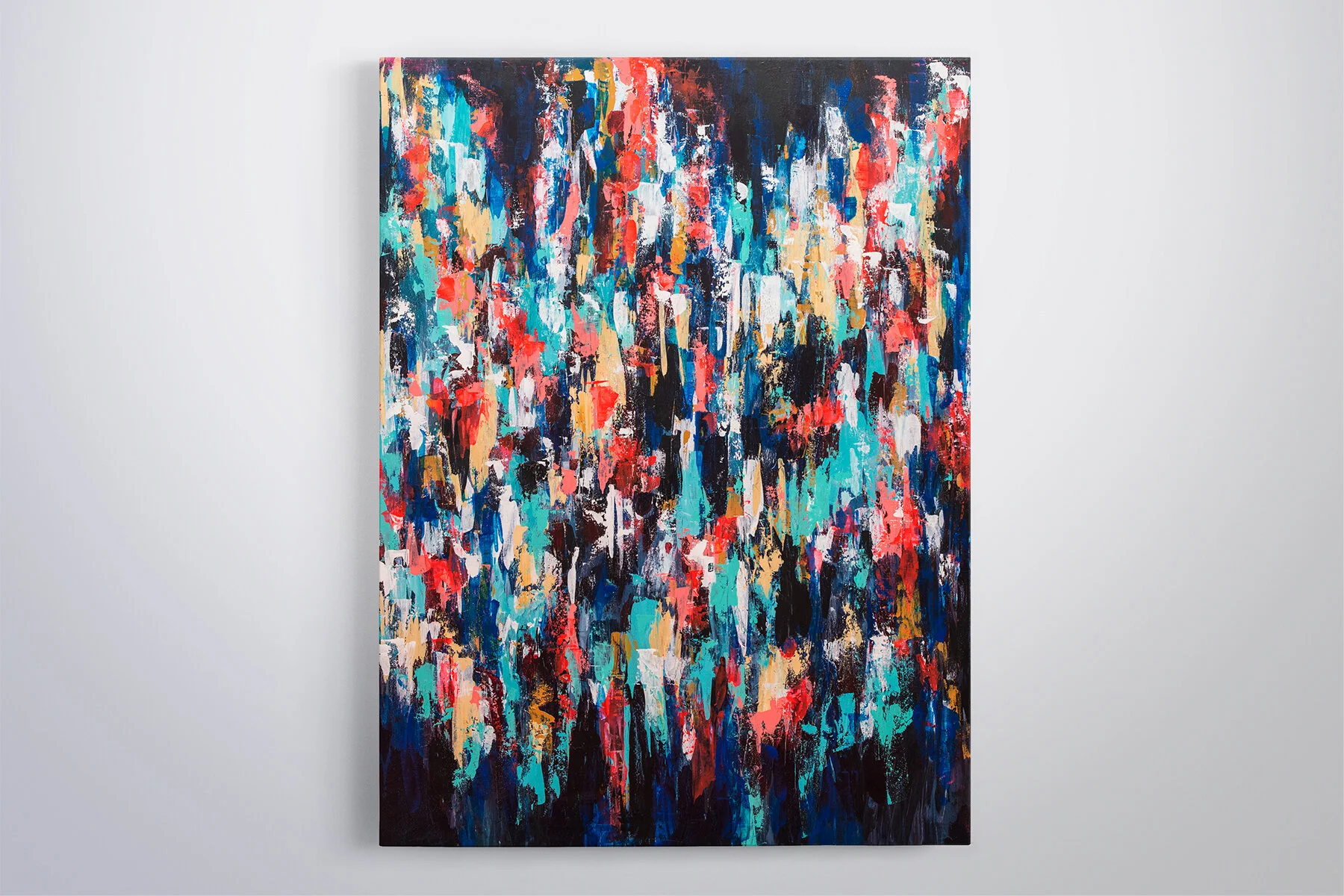   Dancing  Acrylic &amp; gouache on wood panel, 36" x 48", 2017 