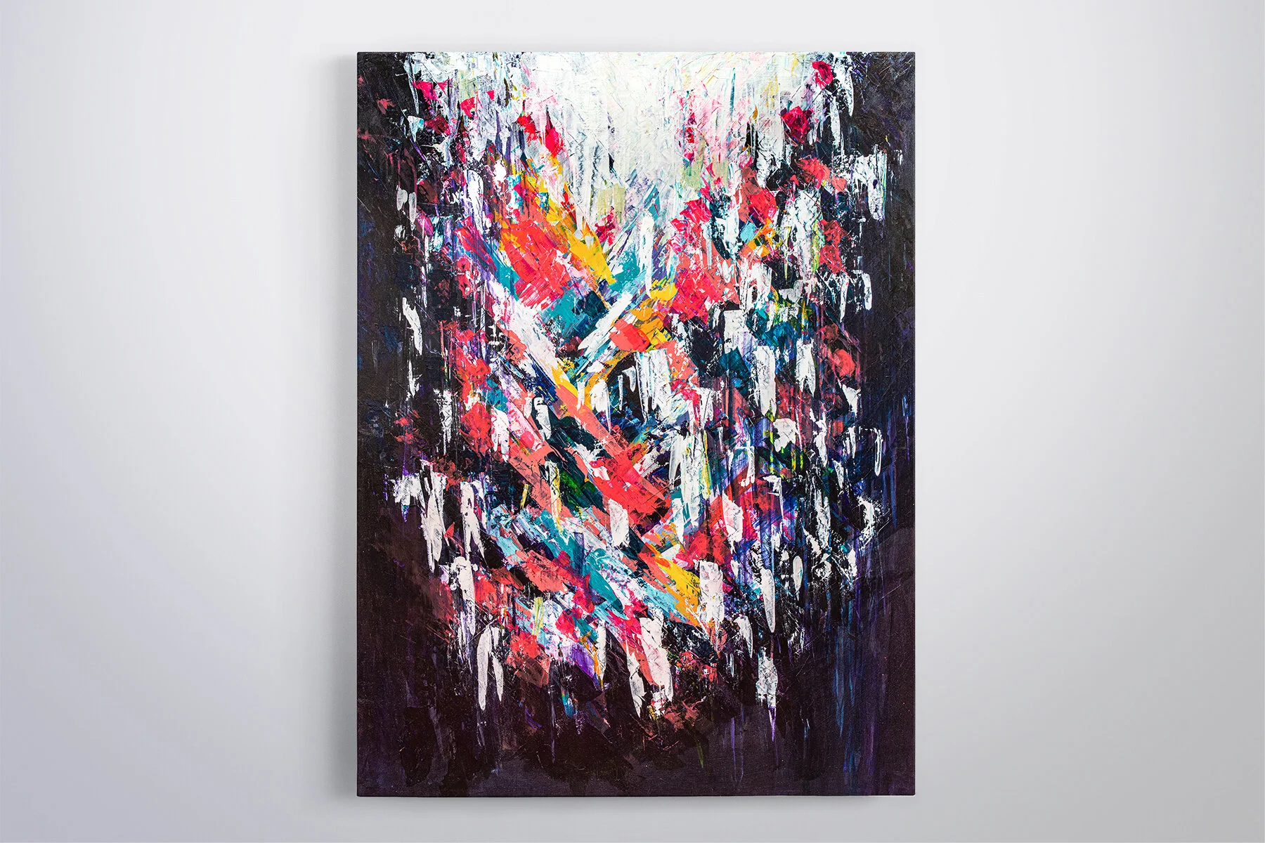   False Calm  Acrylic &amp; gouache on wood panel, 36" x 48", 2017 