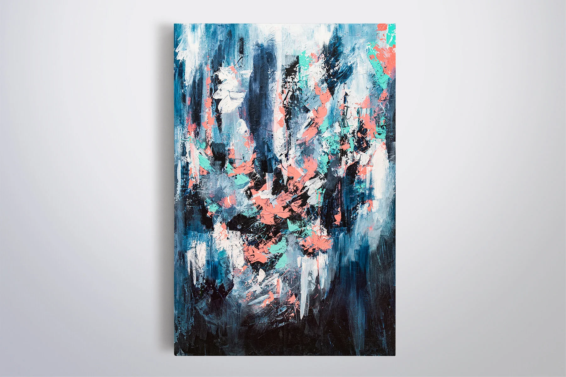   Clouded  Acrylic &amp; gouache on wood board, 24" x 36", 2017 