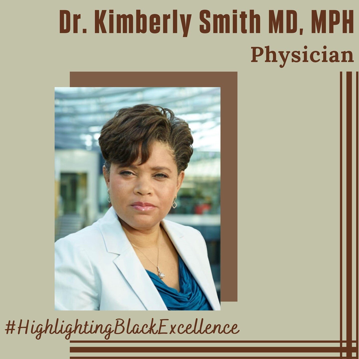 As we continue our &lsquo;Highlighting Black Excellence Series&rsquo;, we would like to recognize Dr. Kimberly Smith who is an HIV clinician, clinical educator and advocate. She began her career just as the HIV/AIDS crisis grew in America.  Dr. Smith