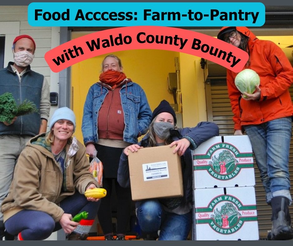 🌱Food Access Spotlight: Farm to Pantry🌱

The Farm-to-Pantry @waldocountybounty program buys fresh, unprocessed (often organic!) food from local farms and distributes it to food pantries and soup kitchens across Waldo County. In a farm-rich region l