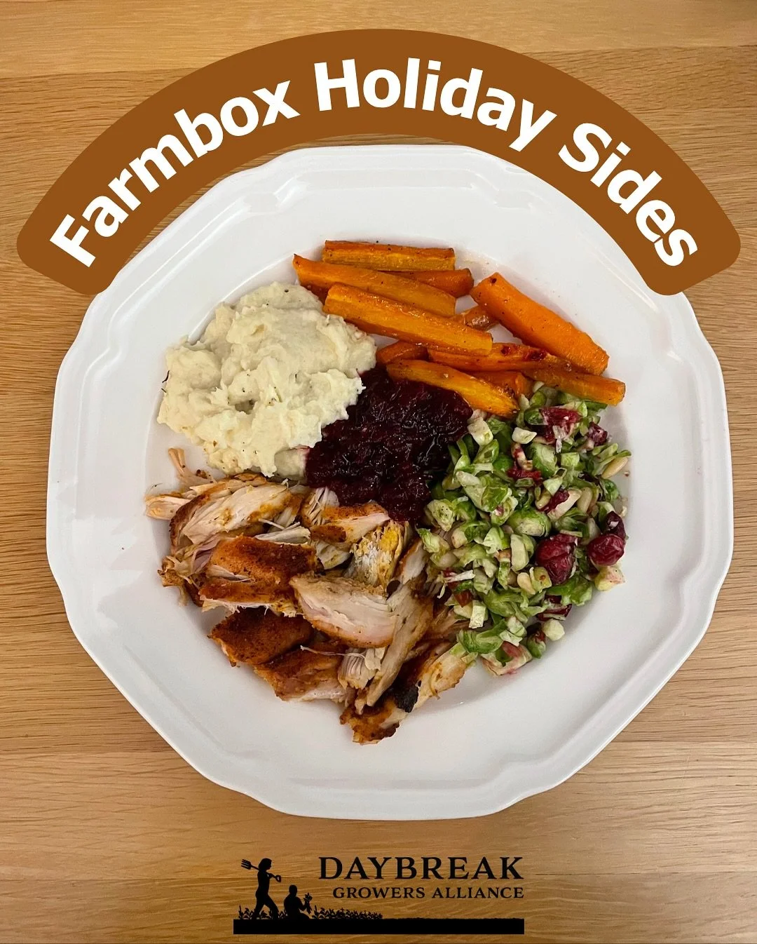 Link in our bio (and also in our November newsletter) for holiday sides recipes inspired by what&rsquo;s in season and what&rsquo;s available in your Daybreak farmbox!