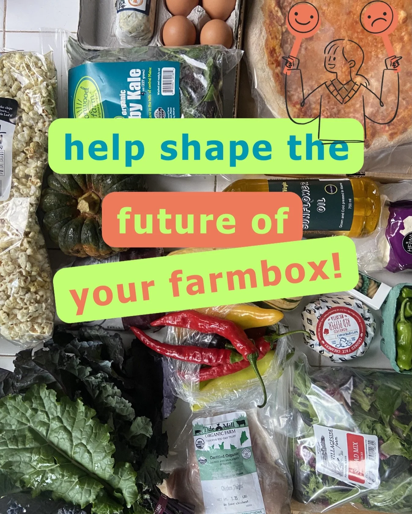 👋🏼 We want your feedback! Help shape the future of your Daybreak farmbox by taking our quick customer survey. Your input guides what we offer, how we communicate, and how we can serve you better. As a thank-you, one active member will be randomly s