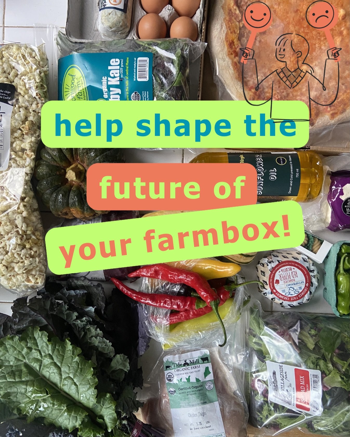 👋🏼 We want your feedback! Help shape the future of your Daybreak farmbox by taking our quick customer survey. Your input guides what we offer, how we communicate, and how we can serve you better. As a thank-you, one active member will be randomly s