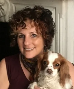 Dr. Patti and her doggie posey