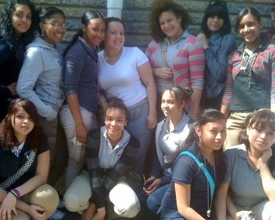 girls attending a workshop with dr. patti