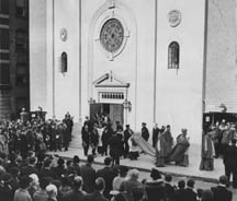 Cardinal Hayes at the dedication, Oct. 25, 1936