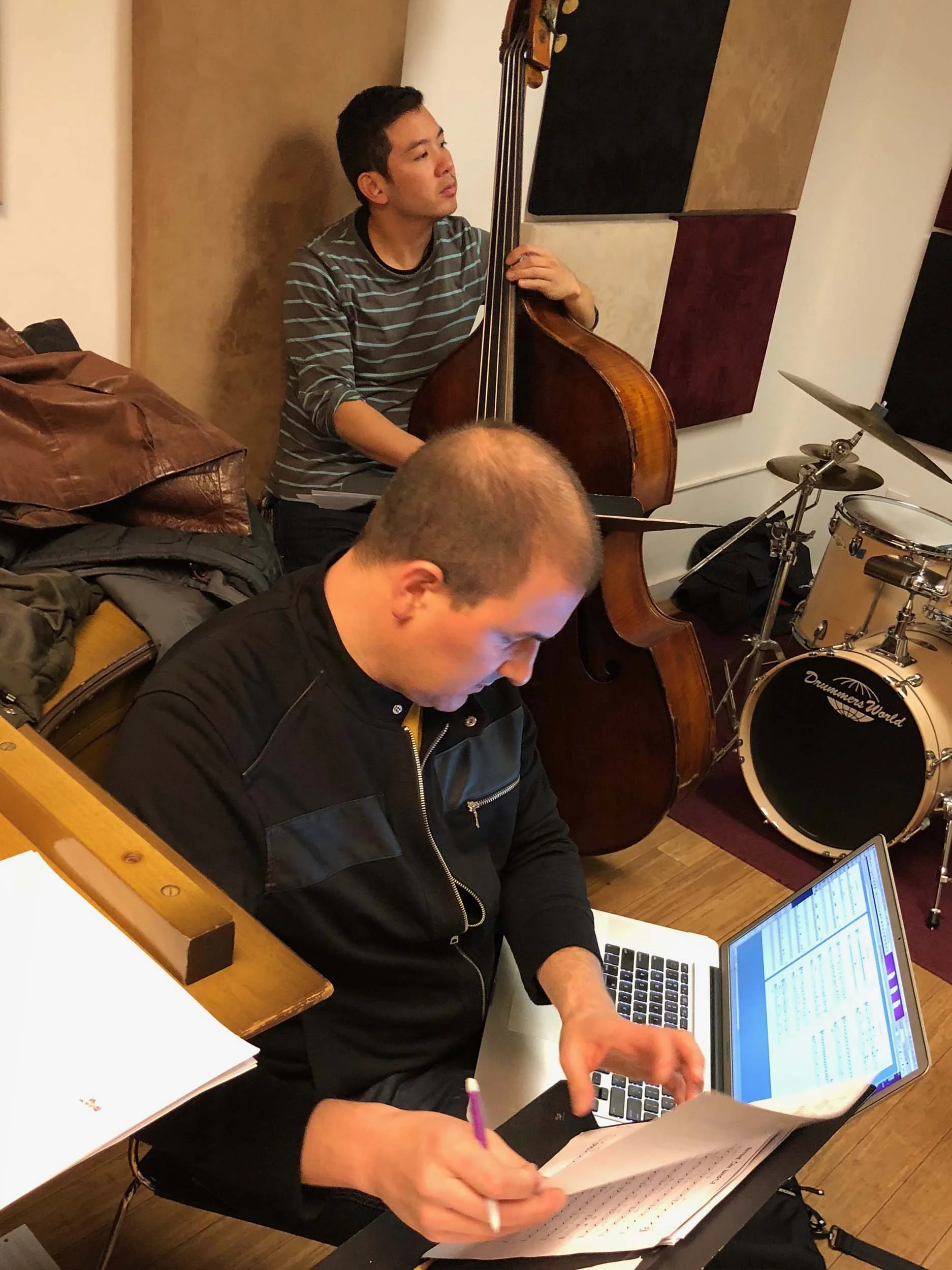 Trombone playing and arrangements Mark Miller & Bass Gary Wang