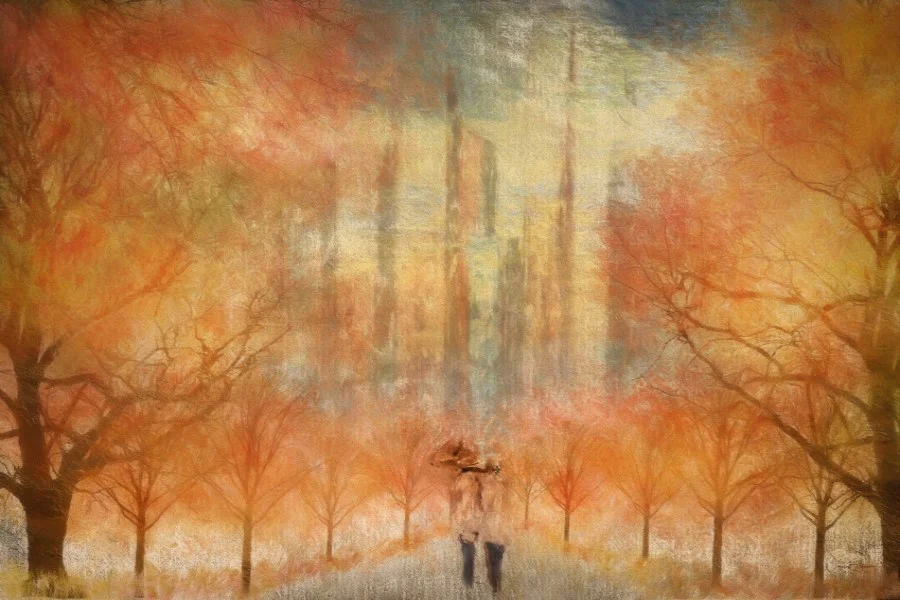 Autumn Stroll, Urban City Park