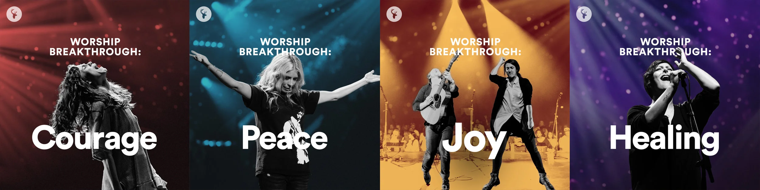 Cover graphics for our "Worship Breakthrough" playlist series