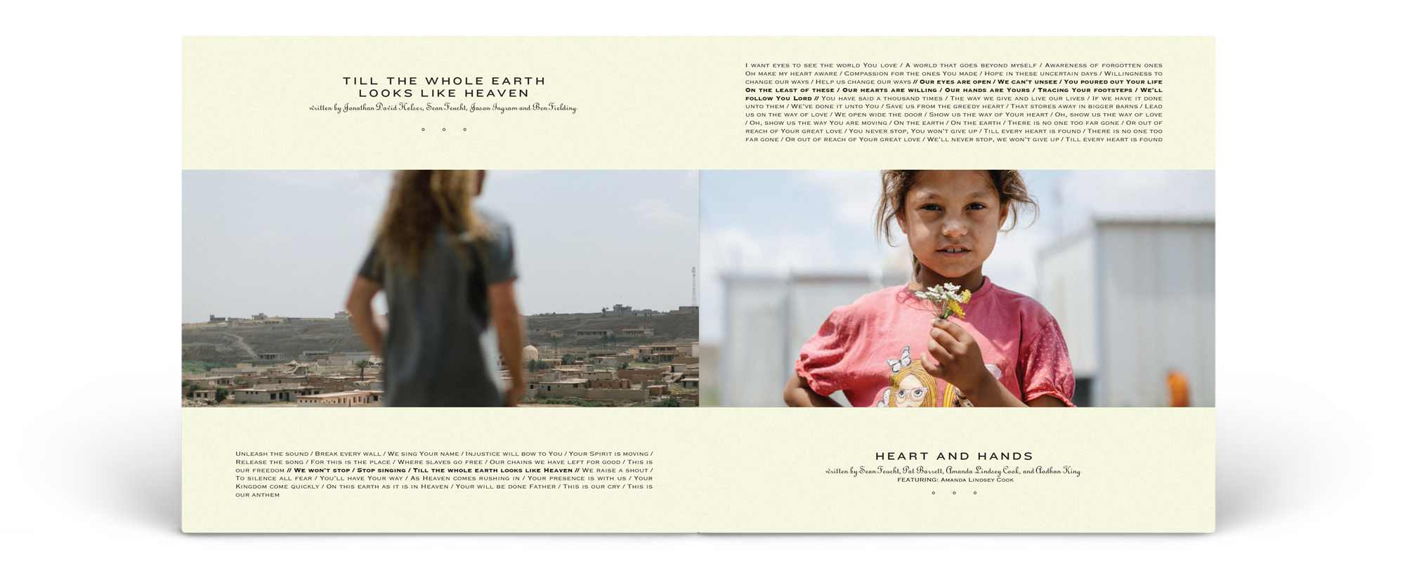 An inside spread from the Wild album booklet