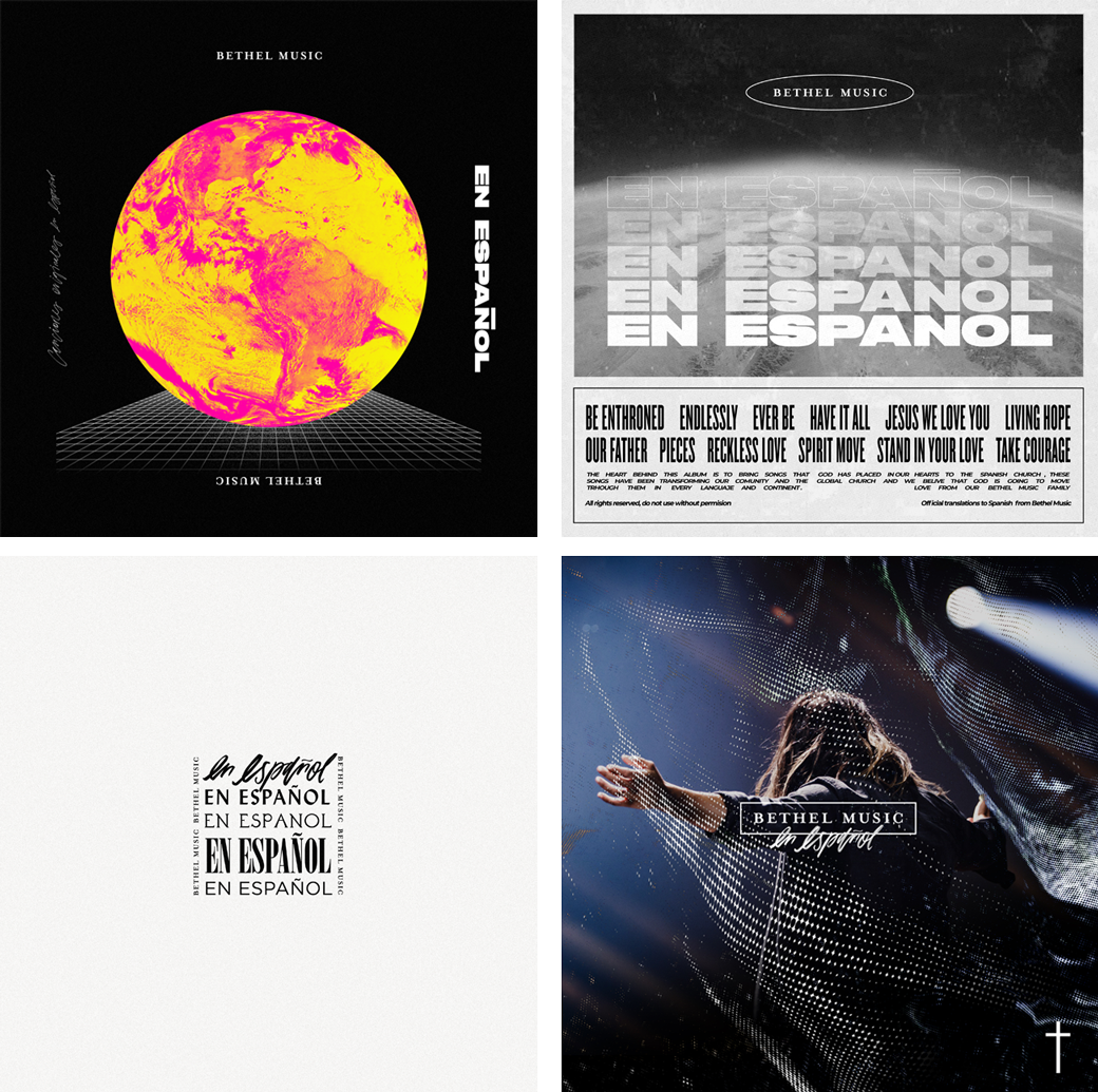 A selection of the concept artwork for the “En Español” art direction