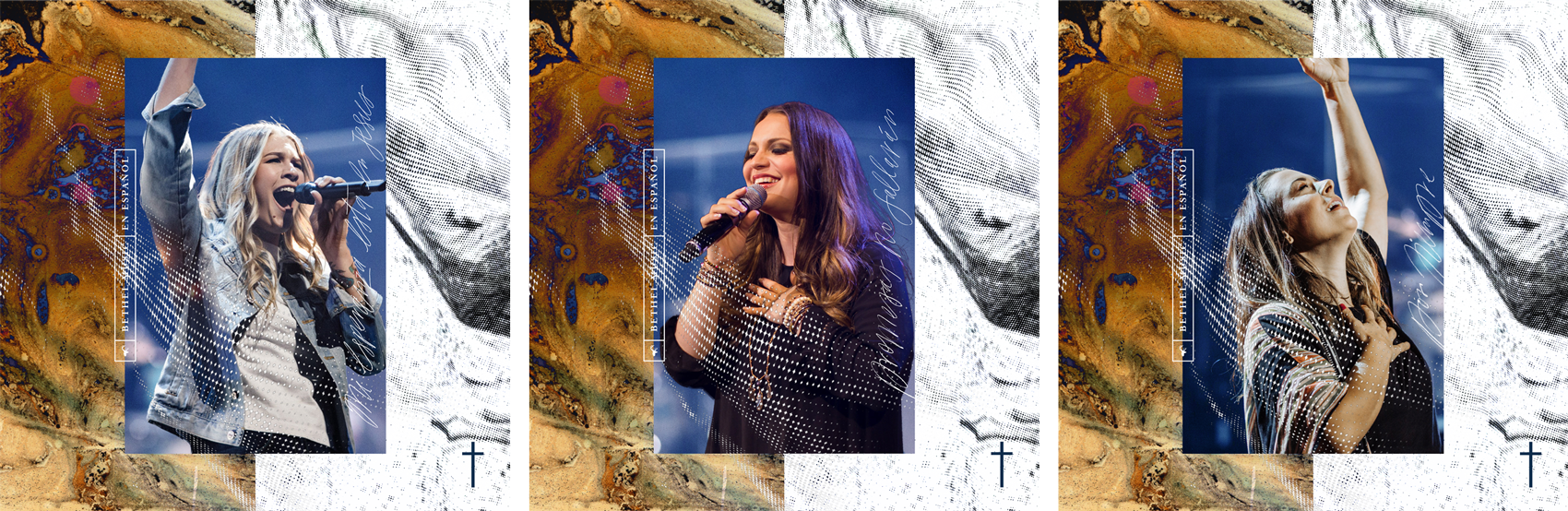 Cover artwork for the 3 singles, “Mi Esperanza Esta En Jesus”, “Promesas No Fallarán” and “Por Siempre”