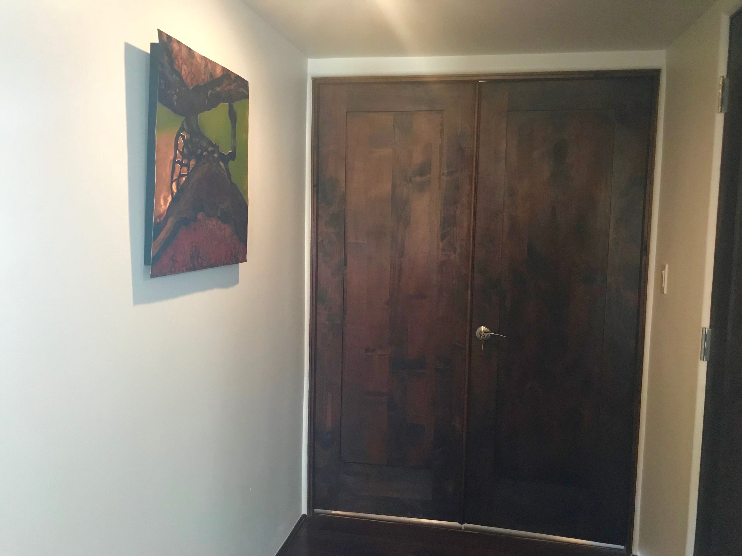 Entry doors to master bedroom.