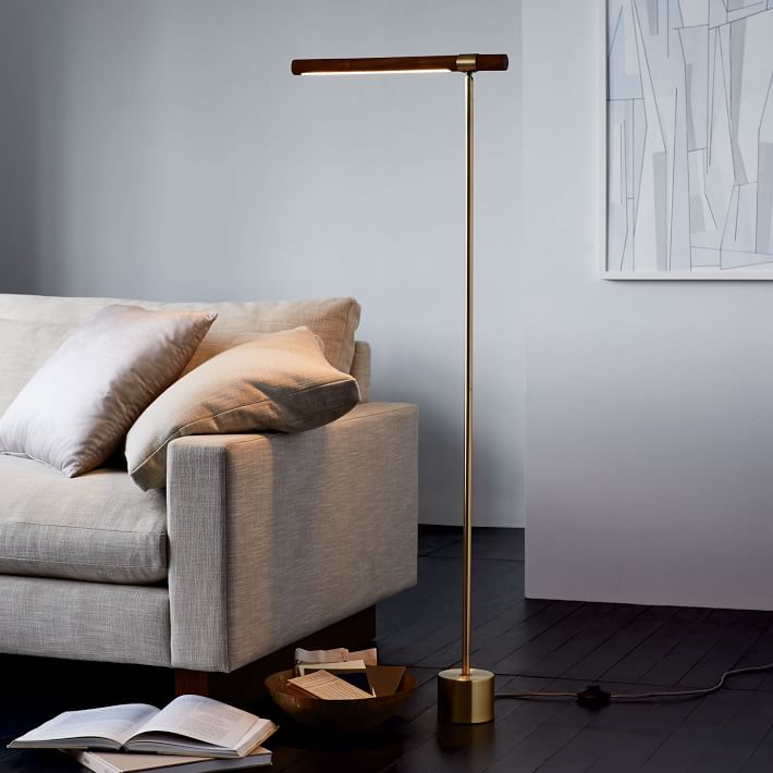 linear wood led table lamp