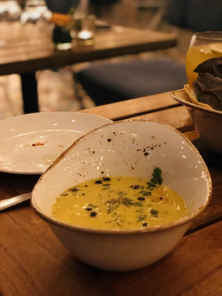 Squash Blossom Soup with Chicatana Ants