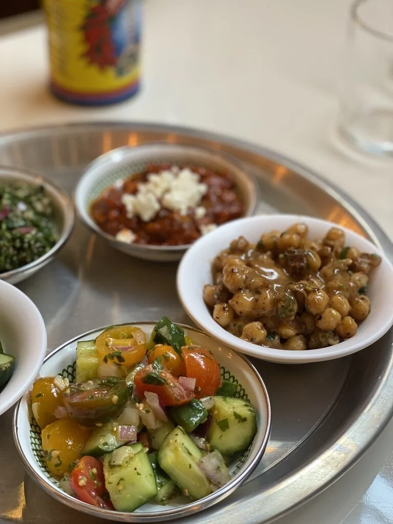 Mezze - Salad, Chickpea, Eggplant