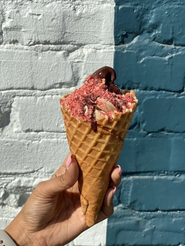 Chocolate + Chocolate Dip &amp; Pink Almond Praline