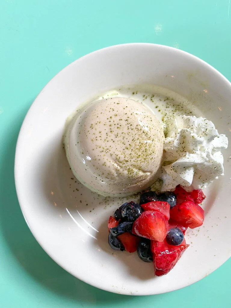 Matcha/Earl Grey Panna Cotta