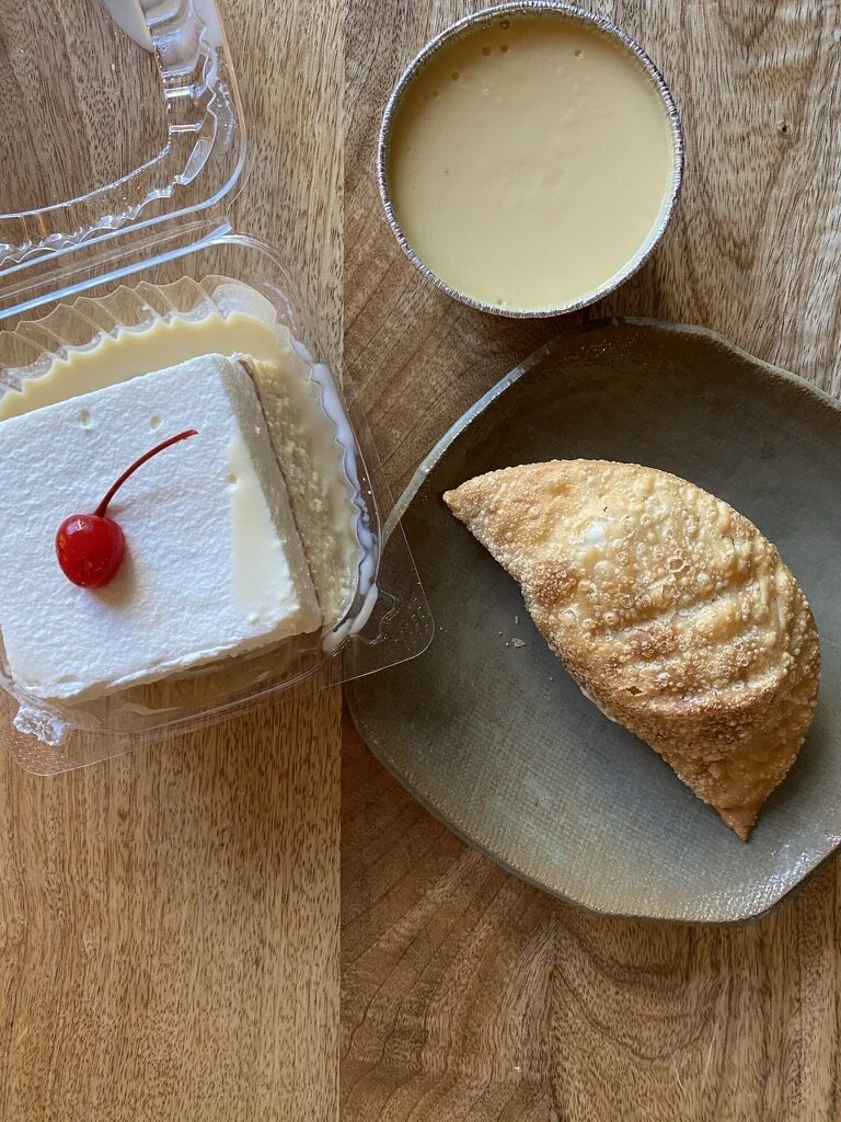 Tres Leches, Flan &amp; Empanada
