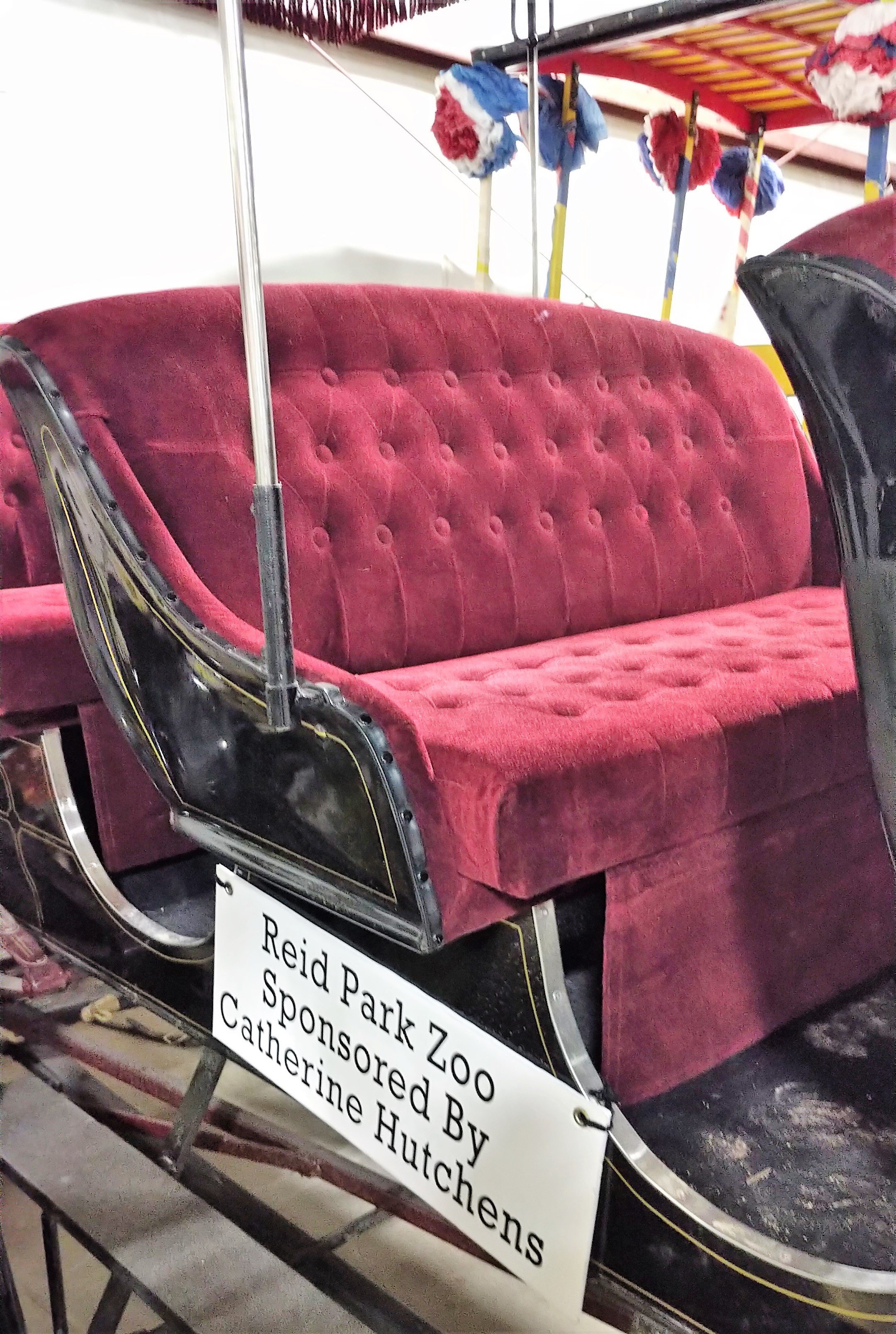 Velvet Carriage Seat Detail