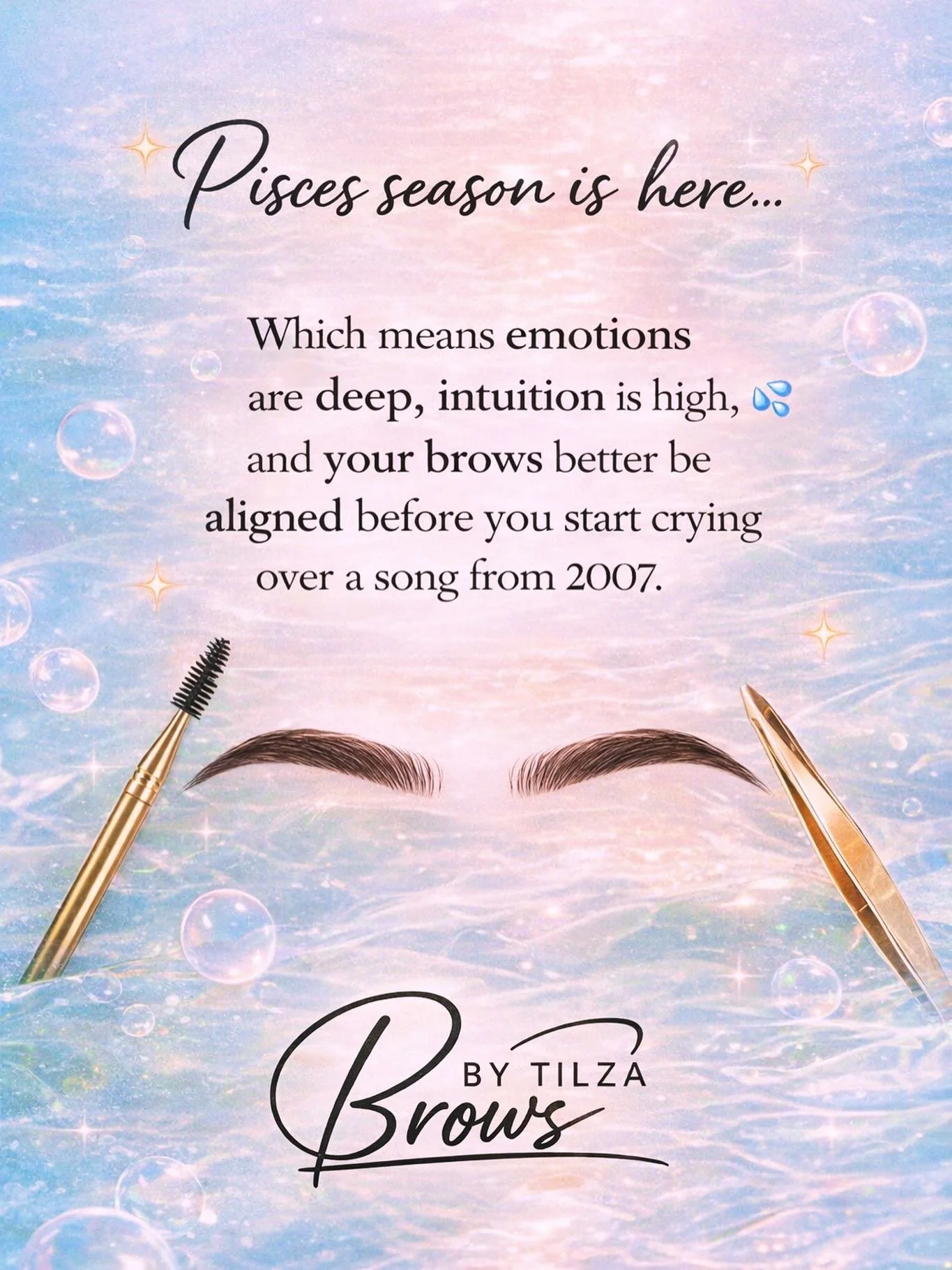 Pisces season is emotional enough&hellip;
your brows shouldn&rsquo;t be!! 

#BrowsByTilza #PiscesSeason #CoralGablesBrows #miamibrows