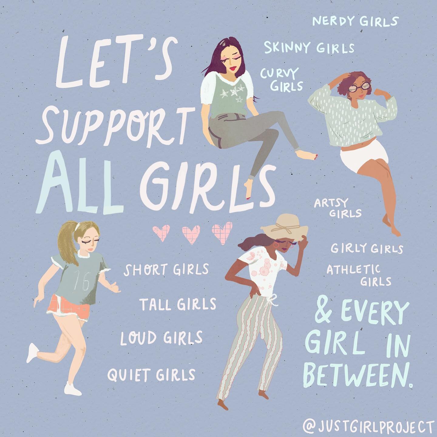 Happy #internationalwomensday - here is a drawing I made for @justgirlproject a while ago that feels appropriate! Feel so lucky to have so many inspiring women in my life ⚡️✨💥 
.
.
.
#internationalwomensday #justgirlproject #girlpower #illustration 