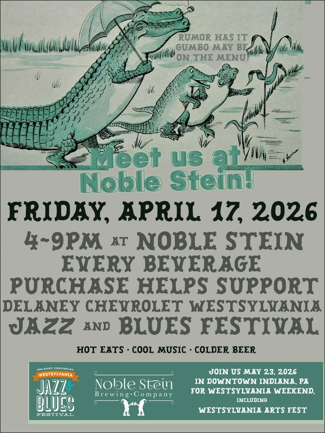 April 17: Hang Out With Us At Noble Stein