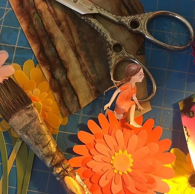 Happy Summer Solstice!
A season for outdoor adventures. This little one will be off on an adventure soon in my next book. I love making all the bits and pieces and inking the papers. 
The next photo is one my dad (@steveirvine.clay) took this morning