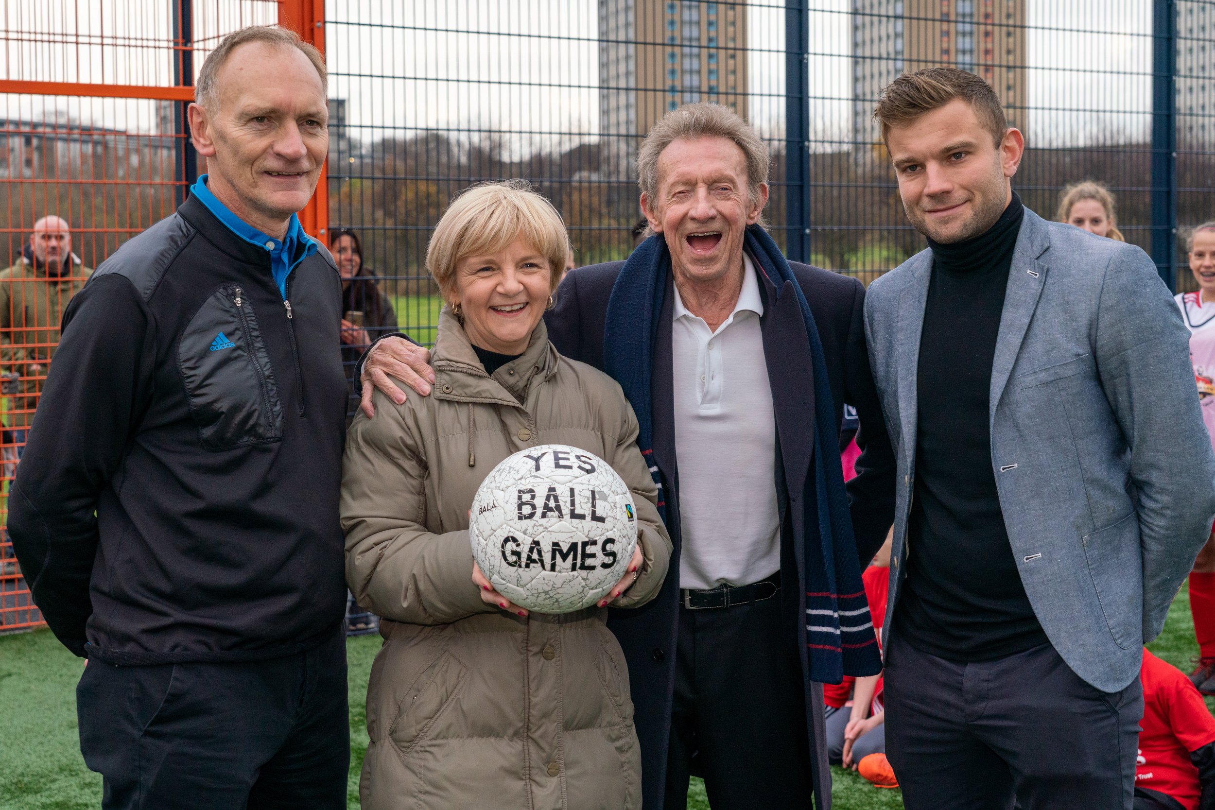 Jim Leighton, Jenny Laing, Denis Law and Alex Cooper. Credit: Andy Hall