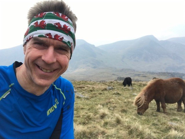 Dave running an ultra-marathon in Wales