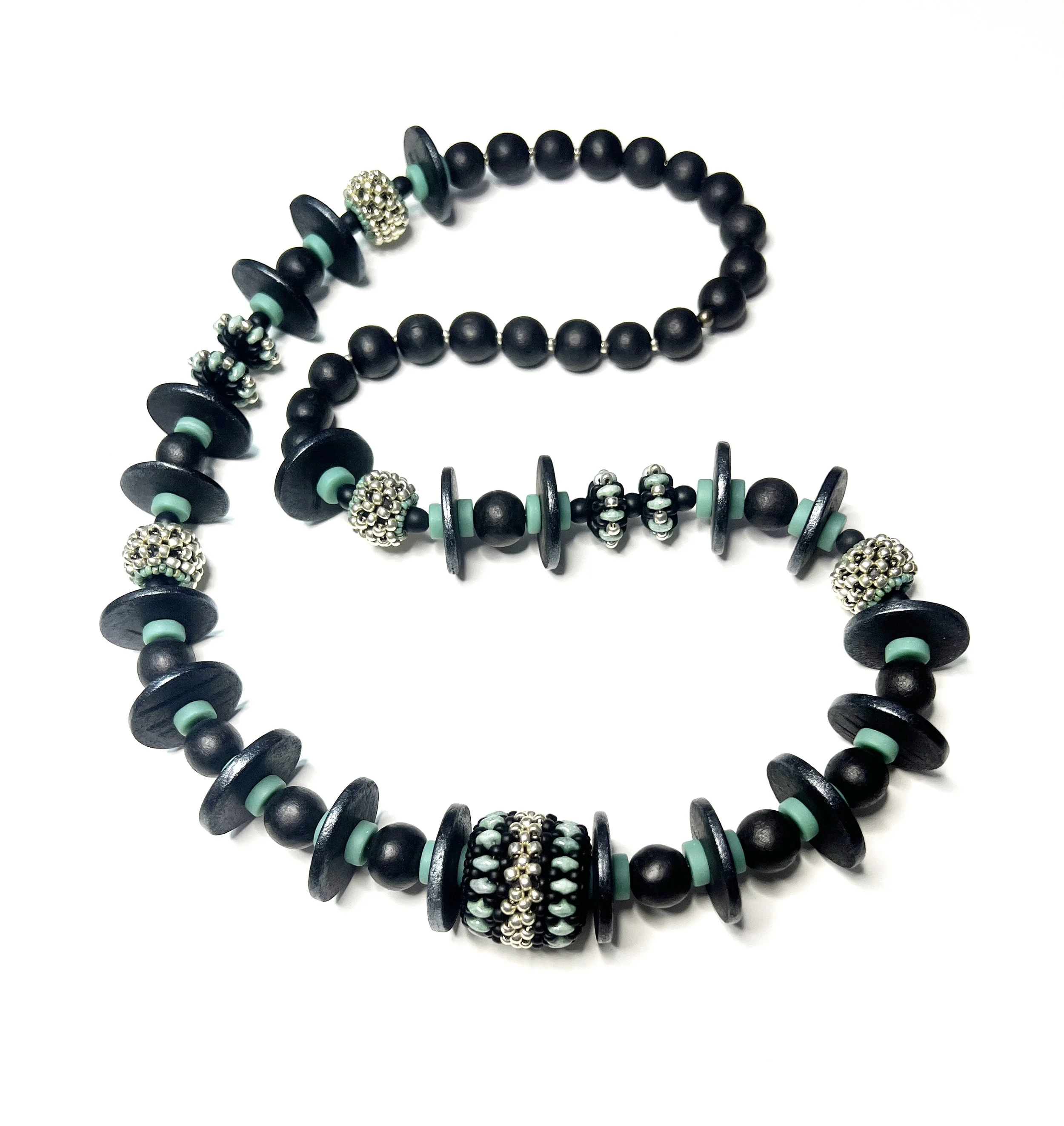 N16 Deco turq beaded bead