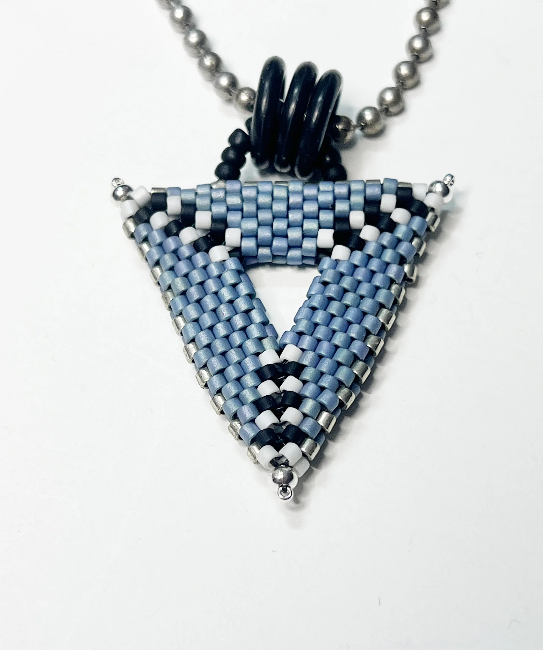 TSP-16 small triangle denim and silver