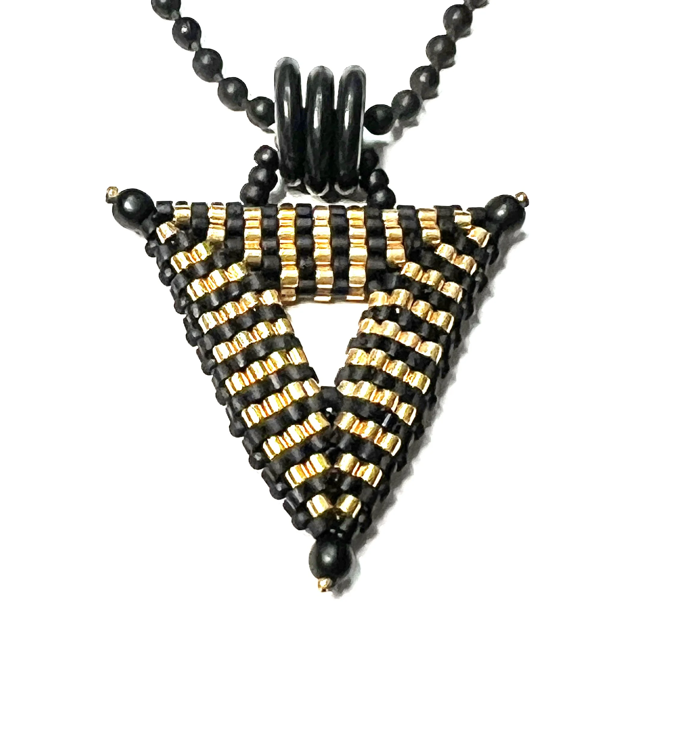 TSP-4 small triangle shiny gold and black