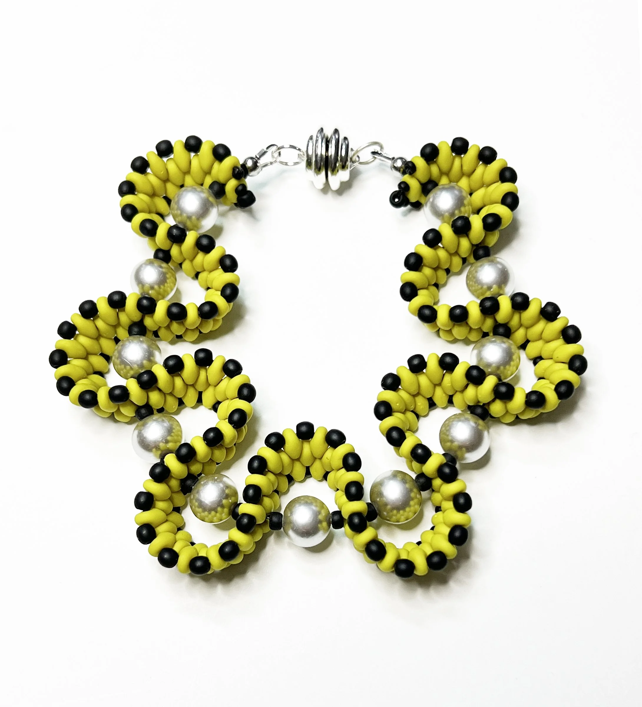 BR-2S Lime Squiggle Bracelet