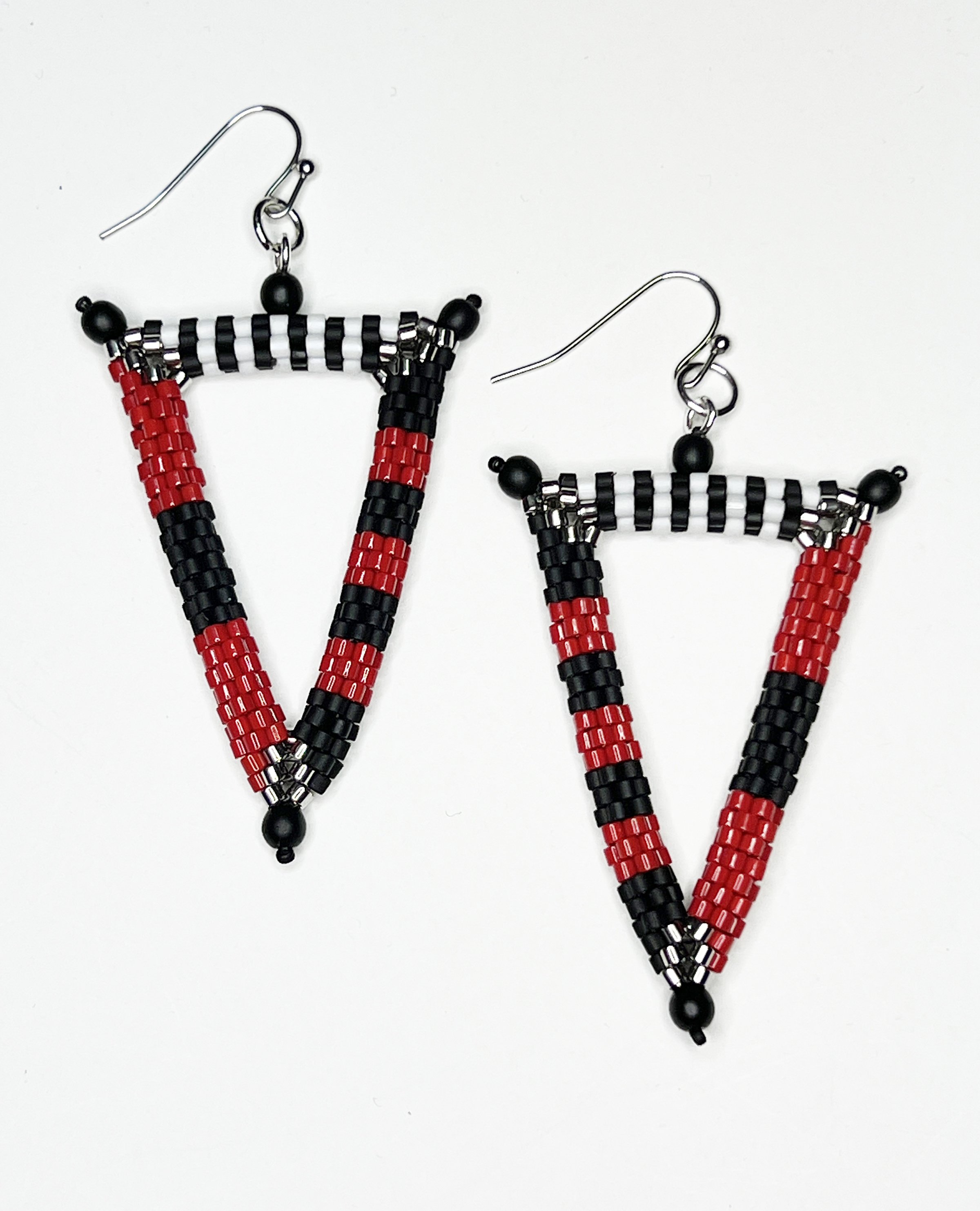 L3DTE All Stripes Triangle Earrings