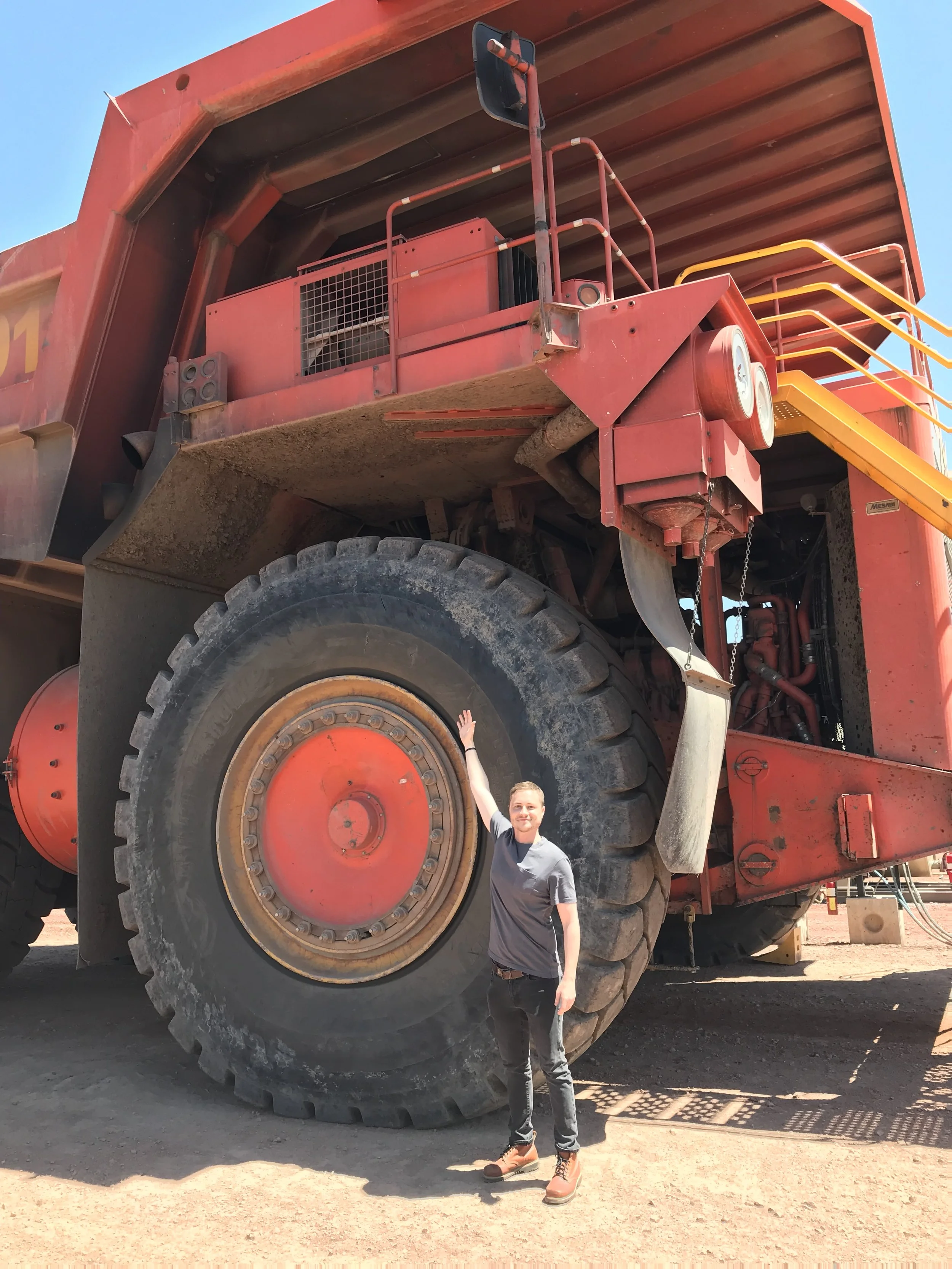 Ryan Driskell Tate at a coal mine in Wyoming