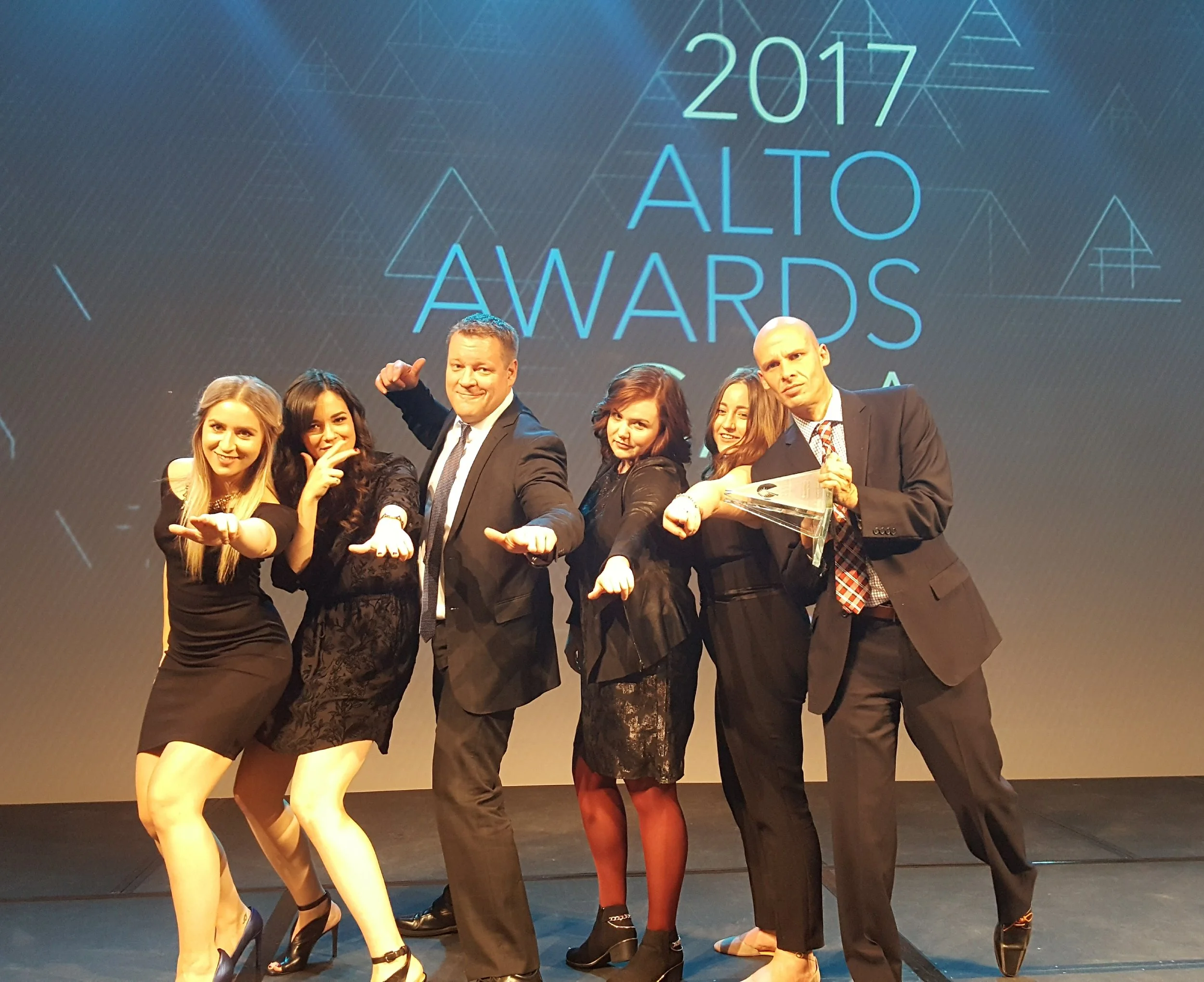 The Edmonton Tourism team receiving the Alto Award as Winner in the $10-$50K Marketing Excellence category.