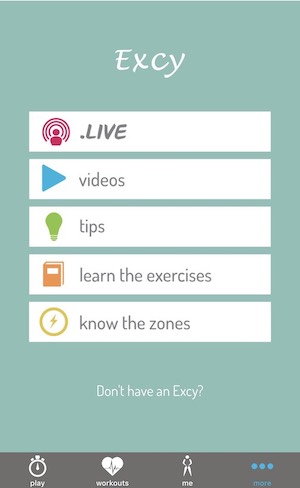 The Excy app.